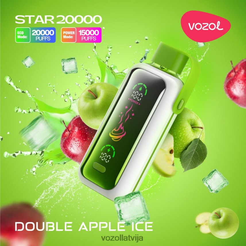 VOZOL Vape Buy - VOZOL STAR 20 000 6PX2XB7 dubultā ābolu ledus