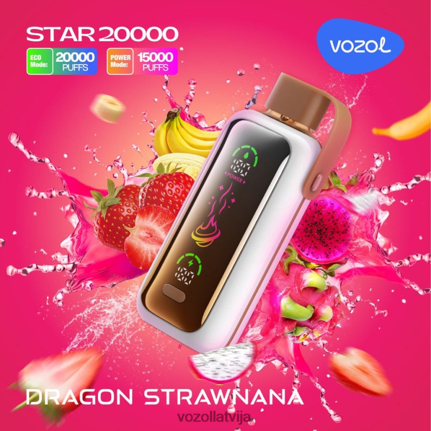 VOZOL Vape Flavors - VOZOL STAR 20 000 6PX2XB8 pūķa strawnana