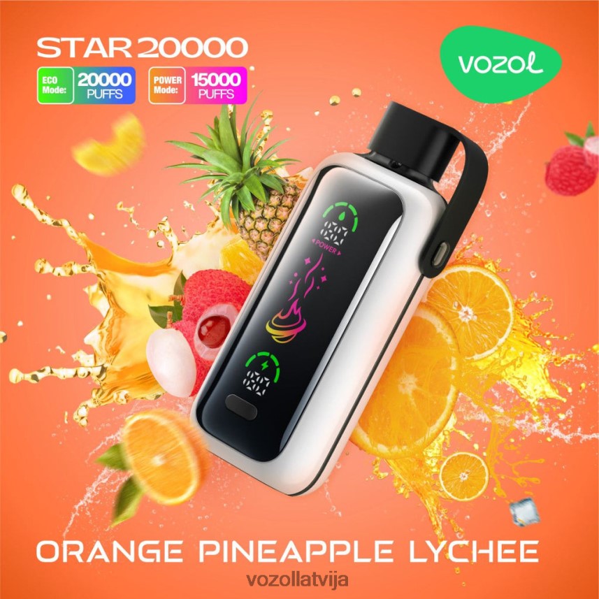 VOZOL Vape For Sale - VOZOL STAR 20 000 6PX2XB15 apelsīnu ananāsu ličī