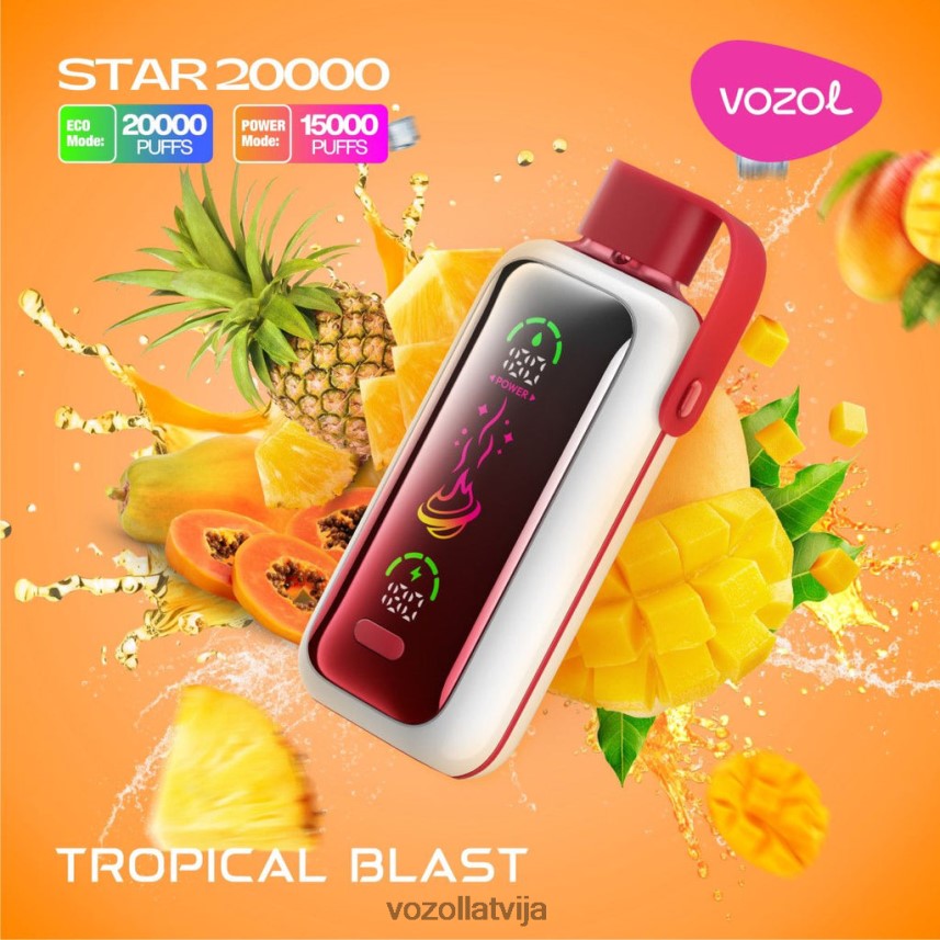 VOZOL Vape Latvija - VOZOL STAR 20 000 6PX2XB2 tropu sprādziens