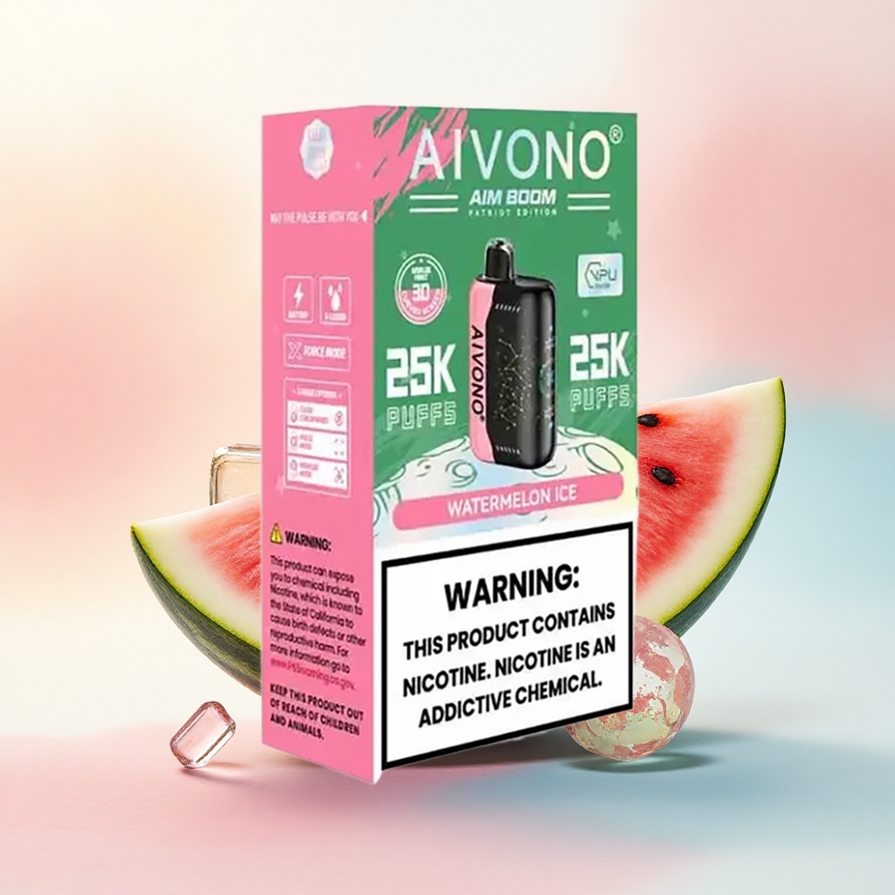 Aivono Aim Boom 25000 Arbūzu Ledus ar 650mAh un 0% nikotīna