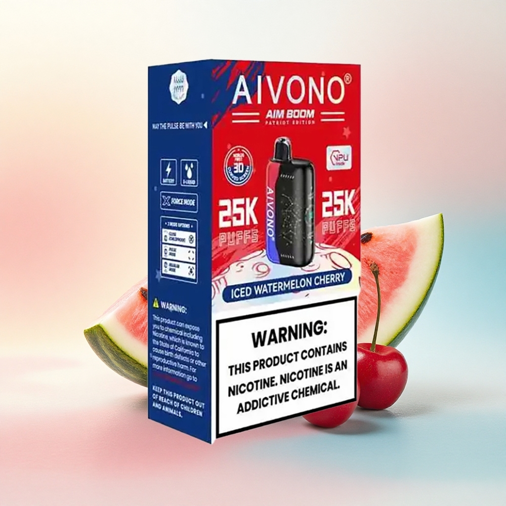 Aivono Aim Boom 25000 Ledus Arbūzs Ķirsis 0% Nikotīna 650mAh 90g