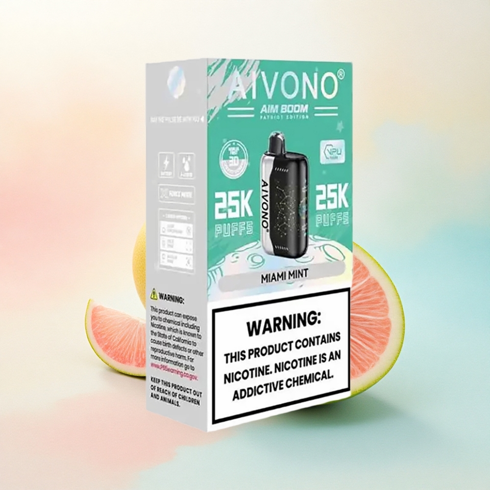 Aivono Aim Boom 25000 Rīgas Menta 28ml 650mAh 0% nikotīna