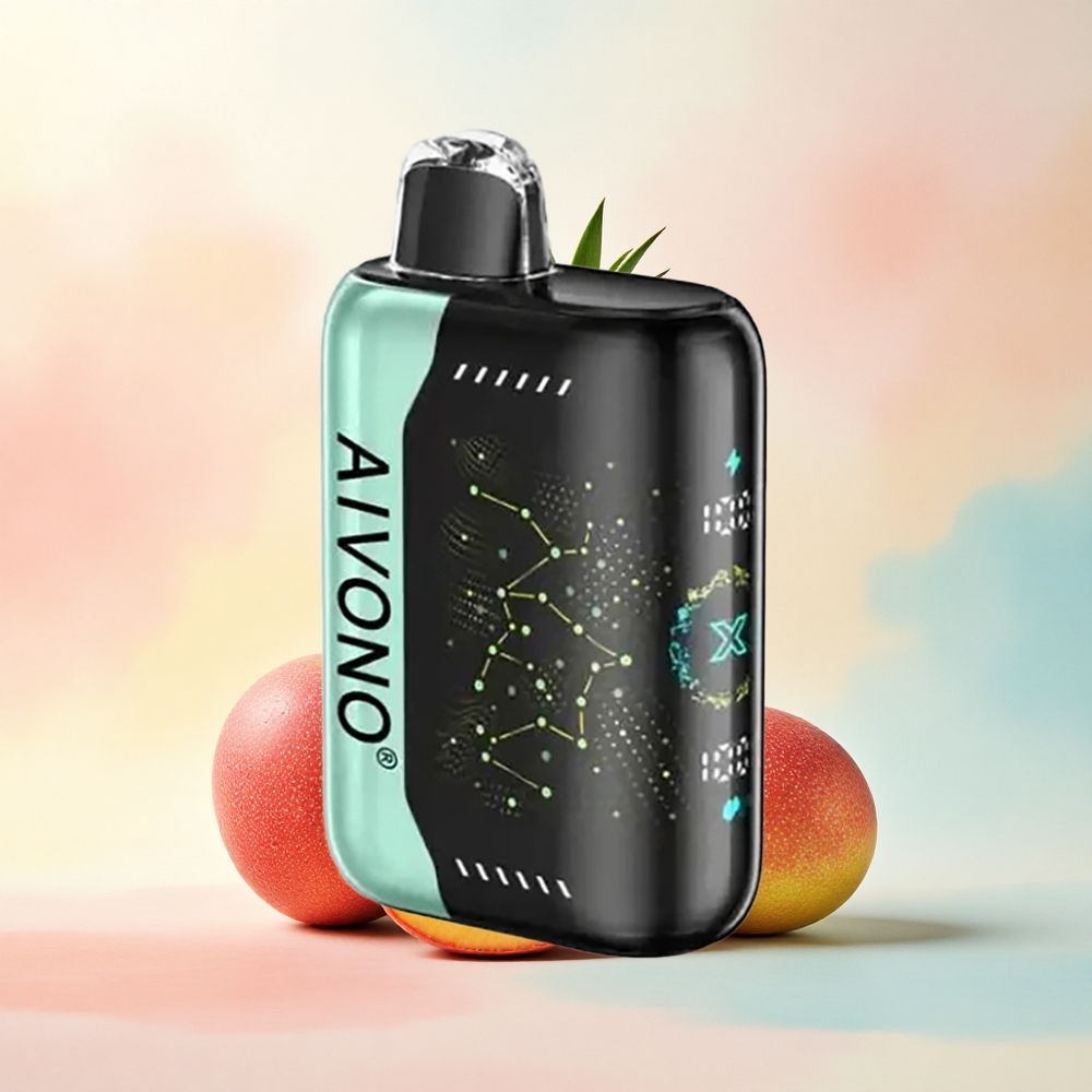 Aivono Aim Boom 25000 Skābo Mango Ananāsu ar 0% nikotīna saturu un 650mAh bateriju
