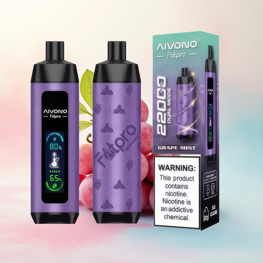 Aivono Aim Fatpro 22000 Vīnogu Mētra ar 5% Nikotīnu un 600mAh