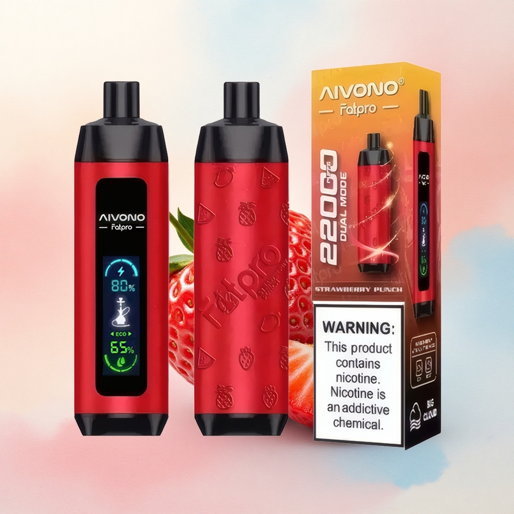 Aivono Aim Fatpro 22000 Zemeņu Puncis ar 5% nikotīnu un 600mAh