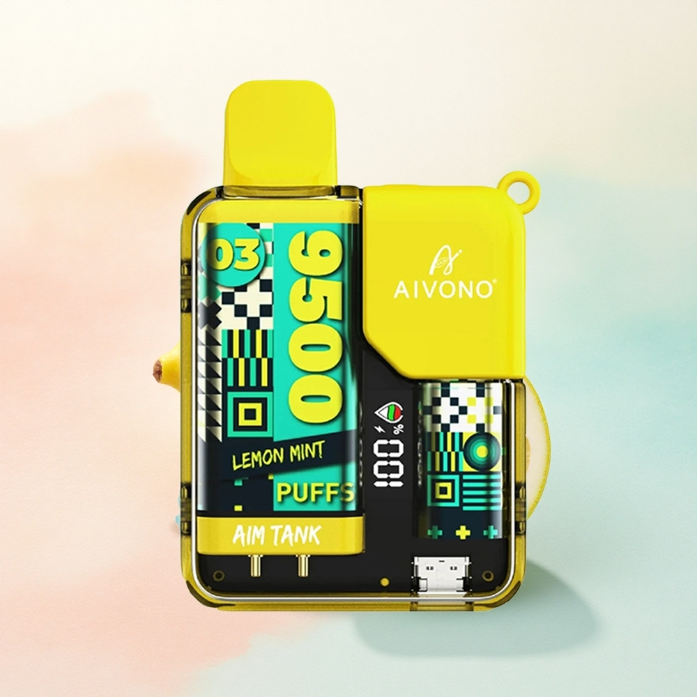 Aivono Aim Tank 9500 Citronu Mētra ar 18ml E-šķidruma un 650mAh