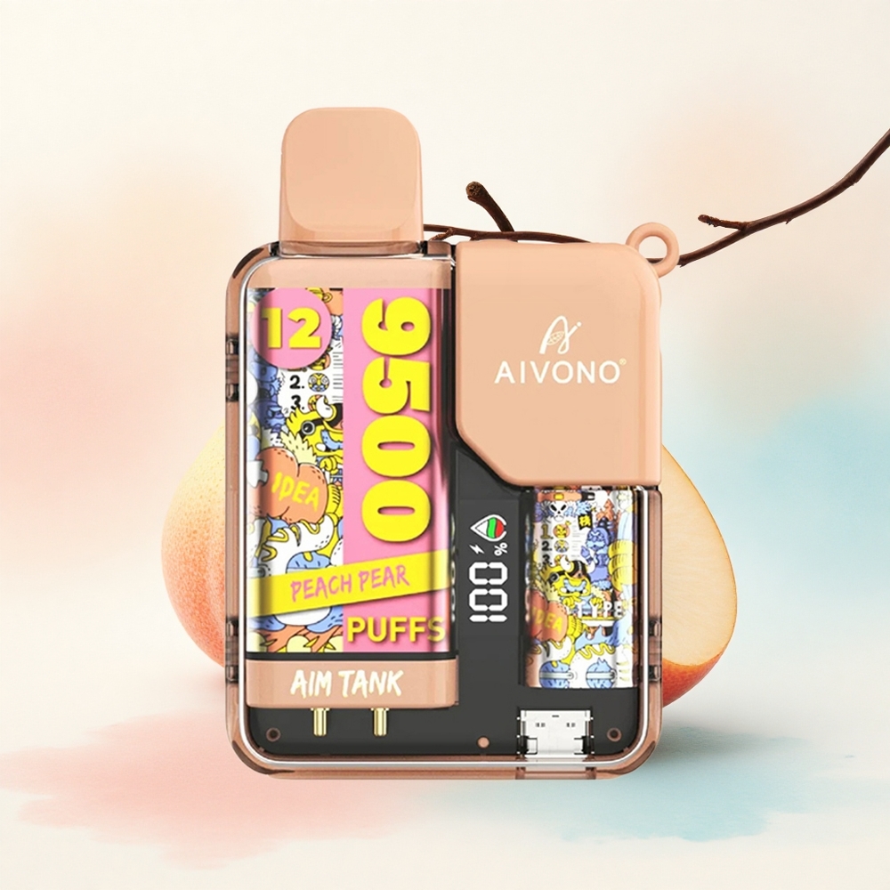 Aivono Aim Tank 9500 Persiku Bumbieris 650mAh 18ml LCD