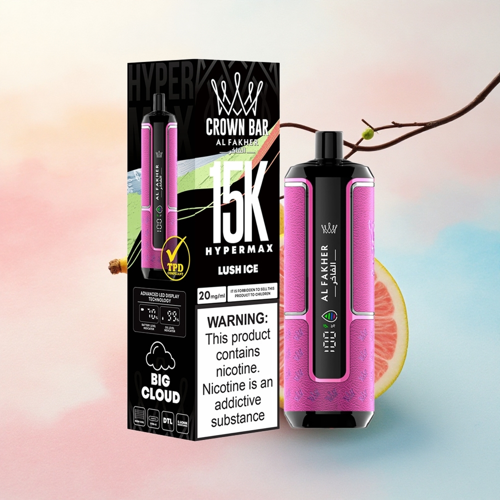 Al Fakher Crown Bar 15K Hypermax Ledus Svaigums 22ml 600mAh 6mg nikotīns