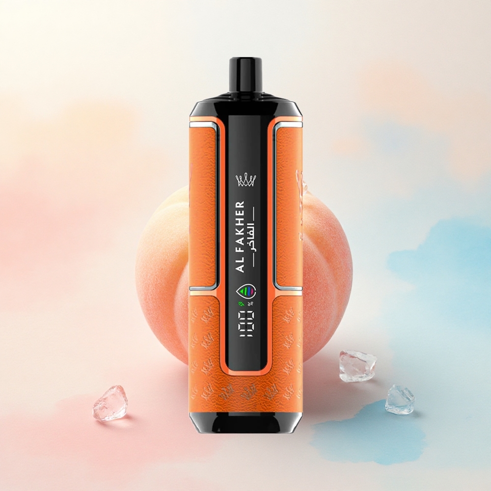 Al Fakher Crown Bar 15K Hypermax Persiku Ledus ar 600mAh un 6mg nikotīna