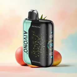 Aivono Aim Boom 25000 Skābo Mango Ananāsu ar 0% nikotīna saturu un 650mAh bateriju