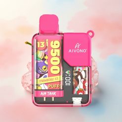 Aivono Aim Tank 9500 Zemeņu Ledus ar LCD displeju un 5% nikotīna
