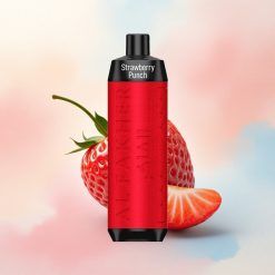 Al Fakher Crown Bar 8000 Crystal Zemeņu Puncis ar 5mg nikotīna un 600mAh bateriju